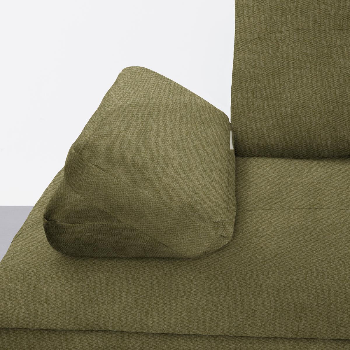 Wohnlandschaft Trendy Olivgrün - Schwarz/Olivgrün, MODERN, Holzwerkstoff/Textil (250/93/310cm) - Premium Living