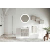 Element S Umivaonikom Portofino - hrast sivi/bijela visoki sjaj, Moderno, drvni materijal/prirodni materijali (60/51/40cm)