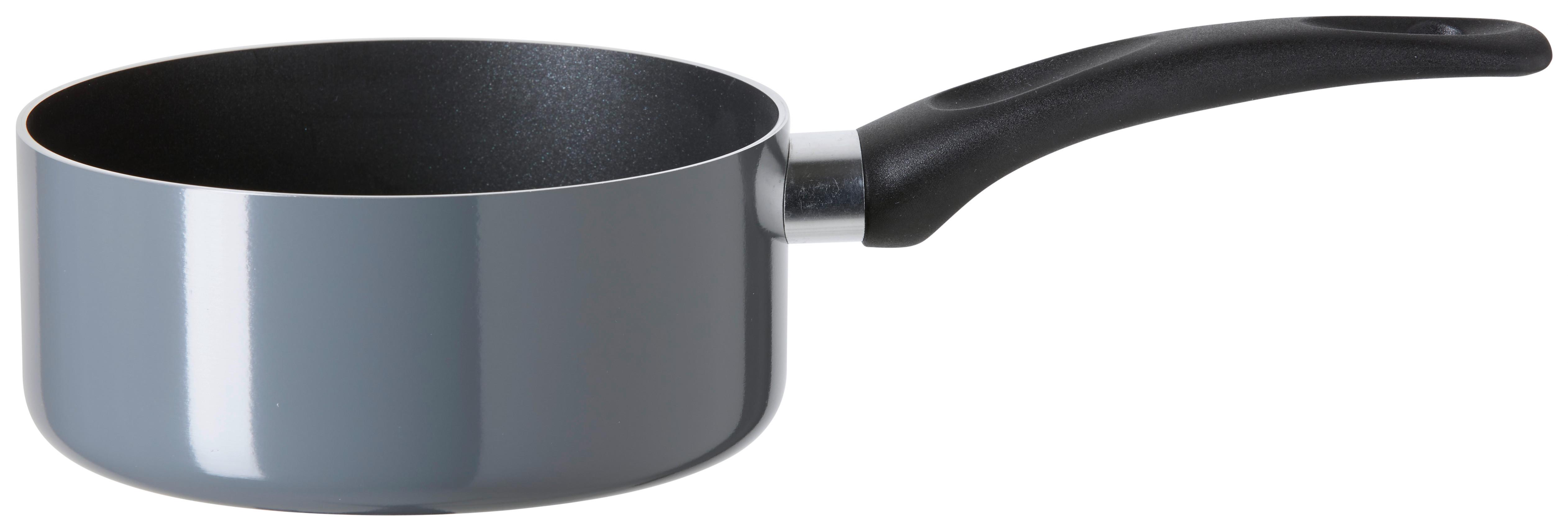 Kasserolle Basic ca. 1,31l - Silberfarben/Schwarz, Konventionell, Kunststoff/Metall (16/7cm) - Modern Living