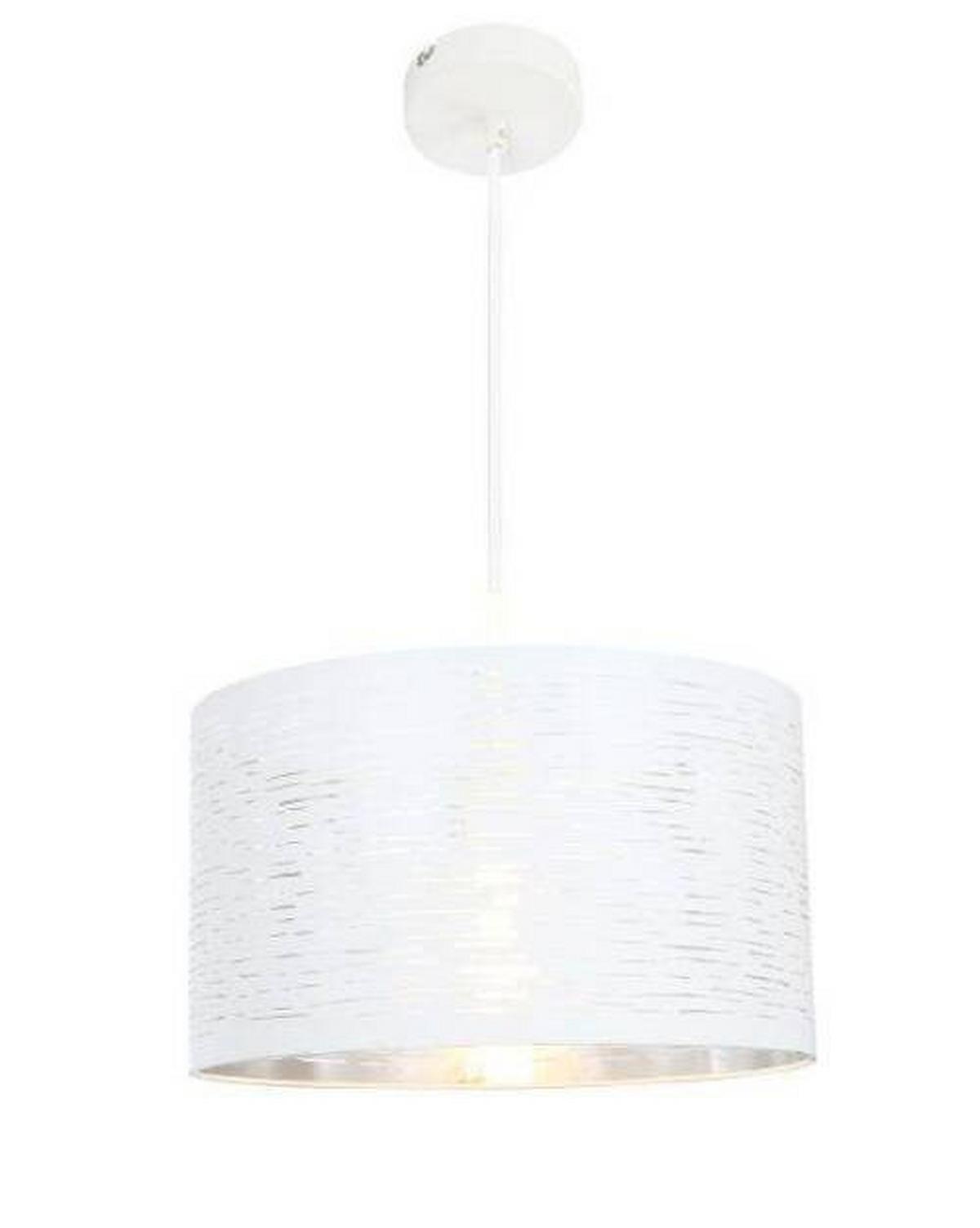 Viseča Svetilka 15341 - barve kroma/bela, Design, kovina/umetna masa (38/120cm) - Globo