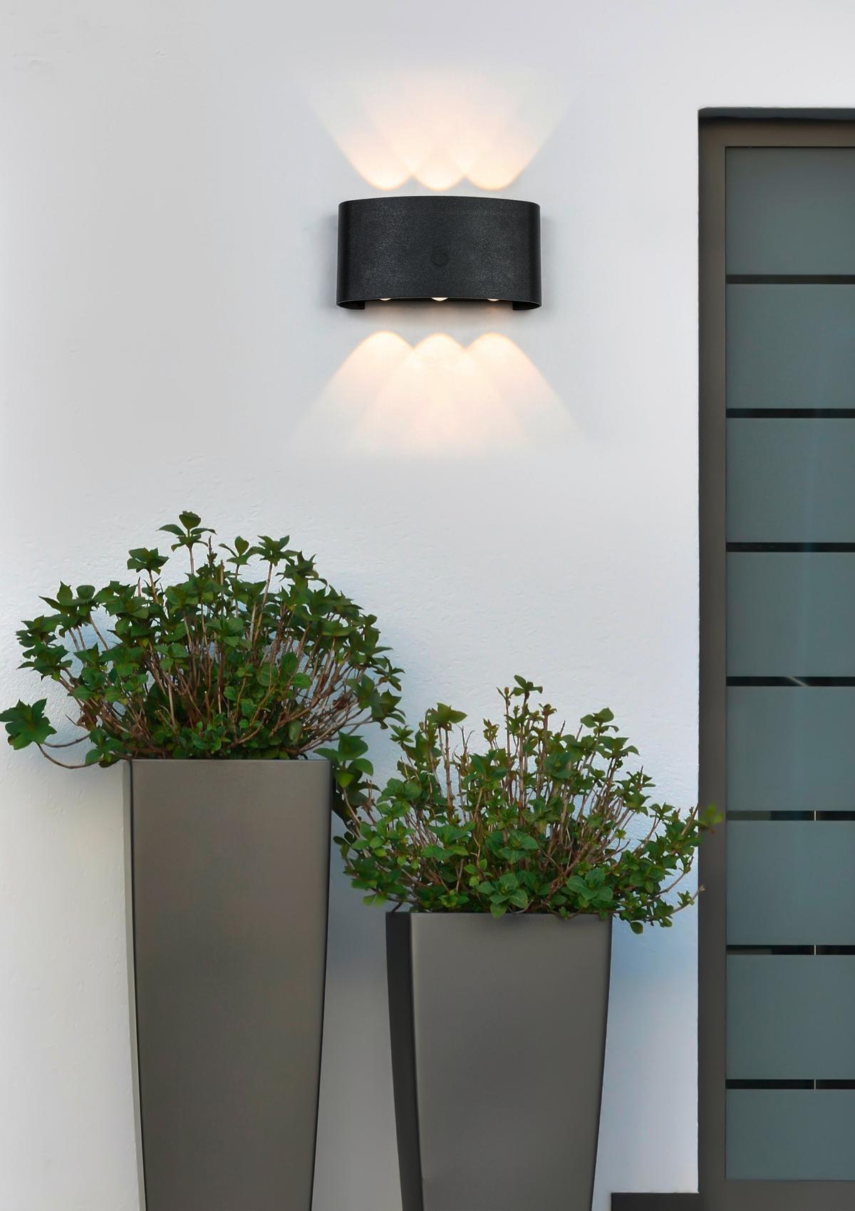LED-Wandleuchte Beide Schwarz max. 2,5 Watt - Schwarz, MODERN, Kunststoff/Metall (5,25/17/8,5cm) - Mömax
