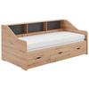 Ausziehbett Star in Eiche Artisan ca. 90x200cm - Buchefarben/Eiche Artisan, KONVENTIONELL, Holz/Holzwerkstoff (90-180/200cm) - Mömax