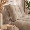 SLAAPBANK LIARA - Beige/Zwart, Modern, Hout/Textiel (137/87/110cm) - Bessagi Home