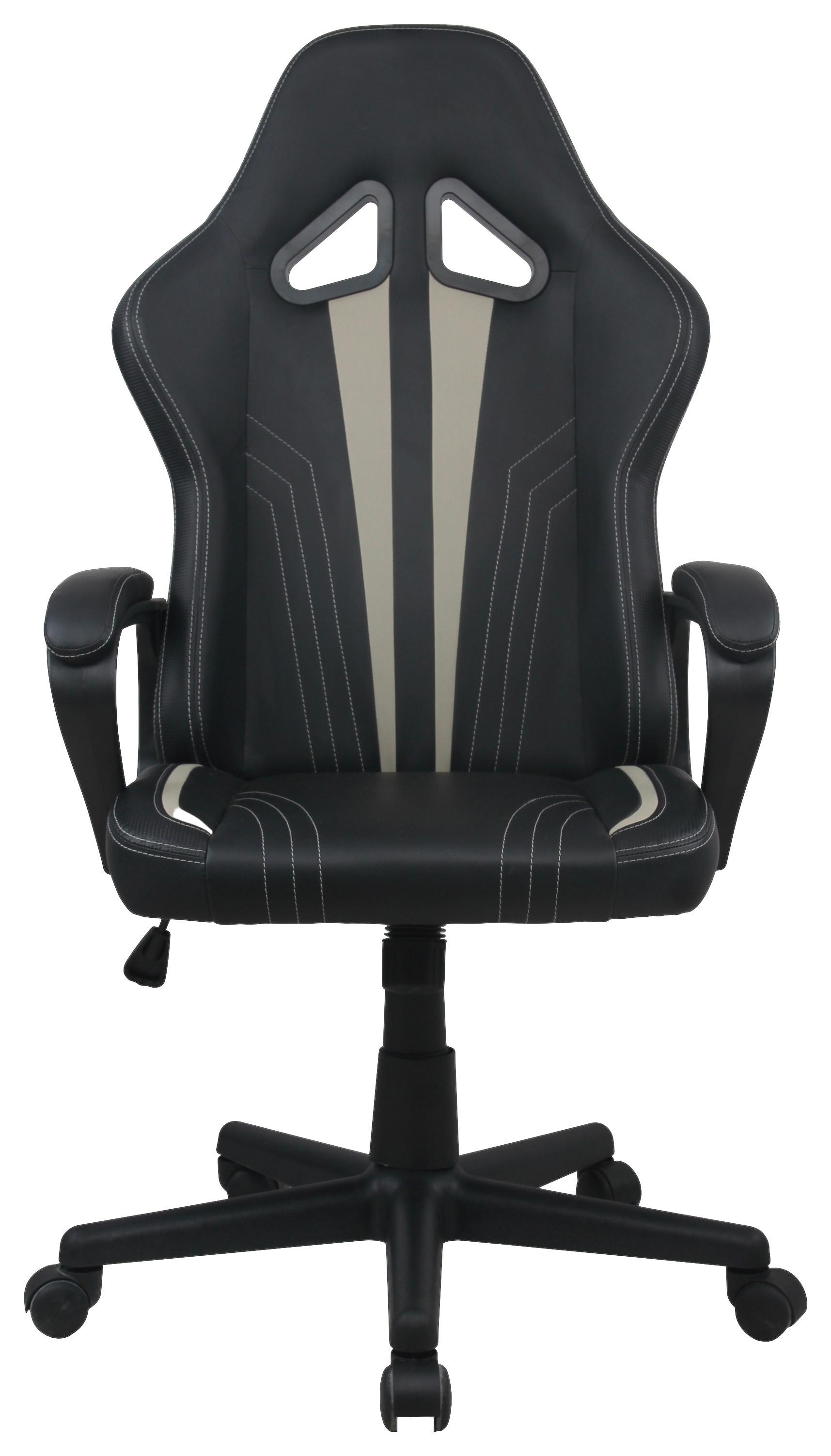 Scaun directorial ANNA - bej/alb, Modern, plastic/metal (57/112/57cm) - Modern Living