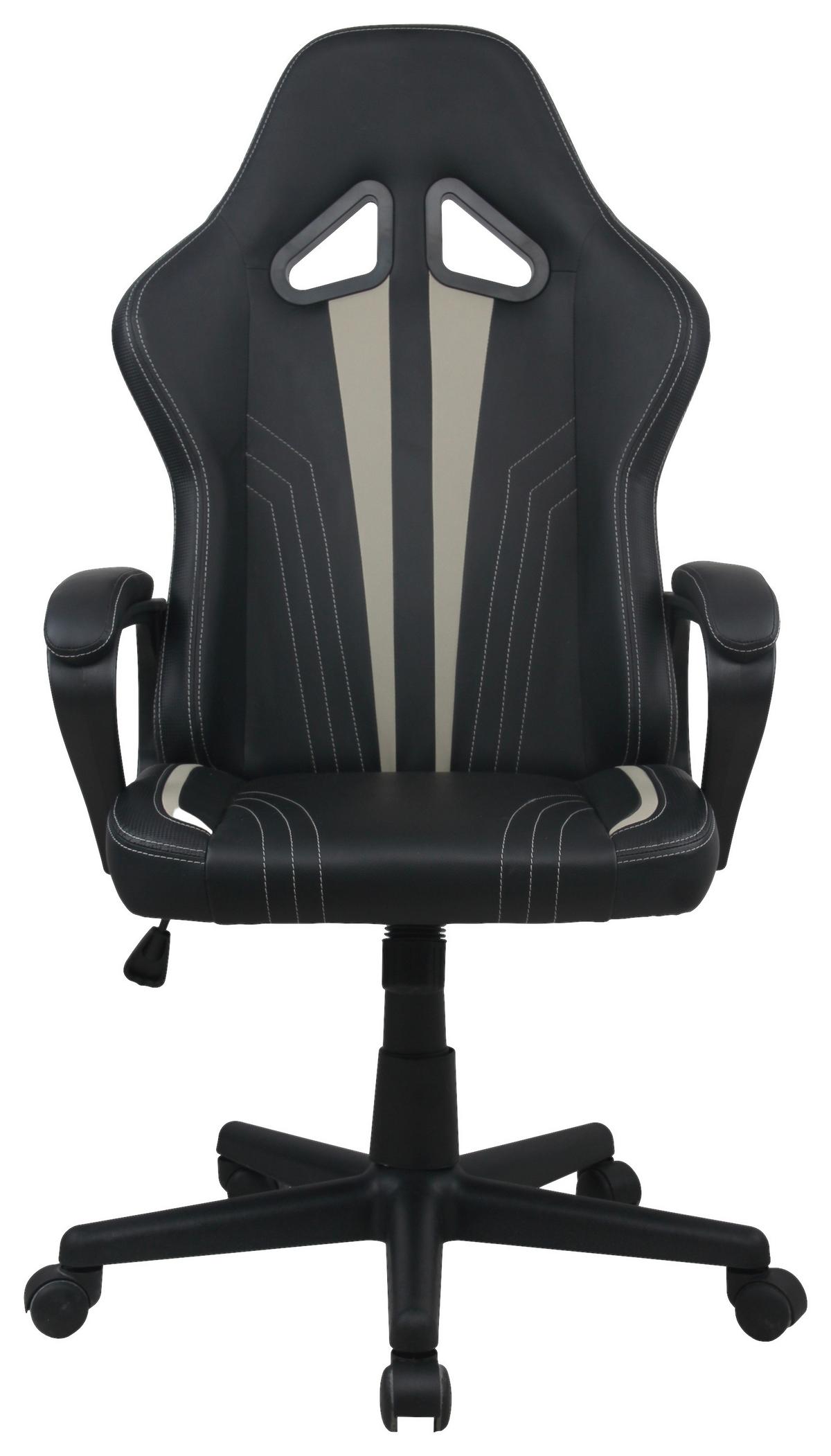 Scaun directorial ANNA - bej/alb, Modern, plastic/metal (57/112/57cm) - Modern Living