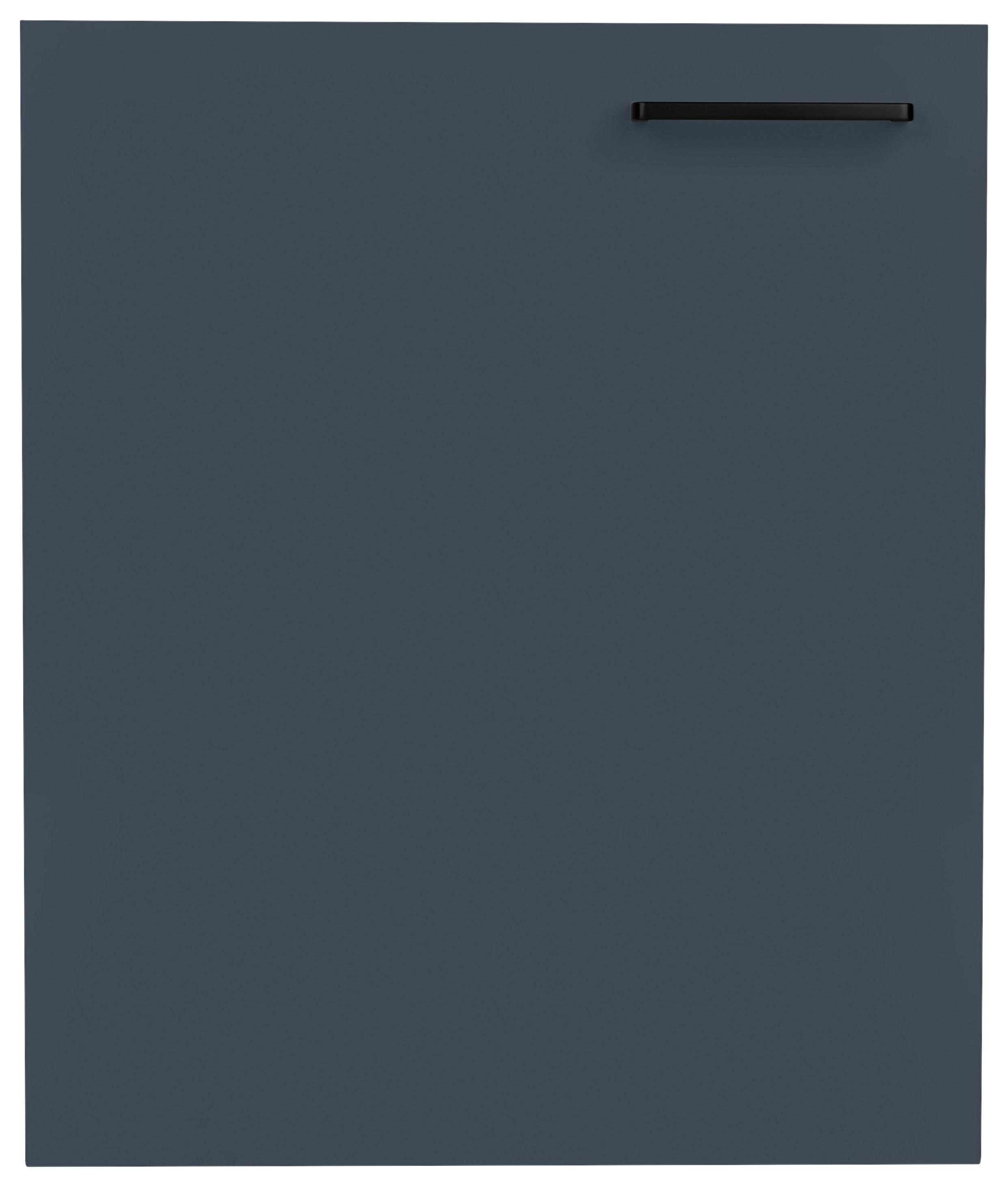 Küchenschrankfront Easytouch Blau - Blau/Schwarz, MODERN, Holzwerkstoff/Metall (60/72/1,9cm) - Nobilia