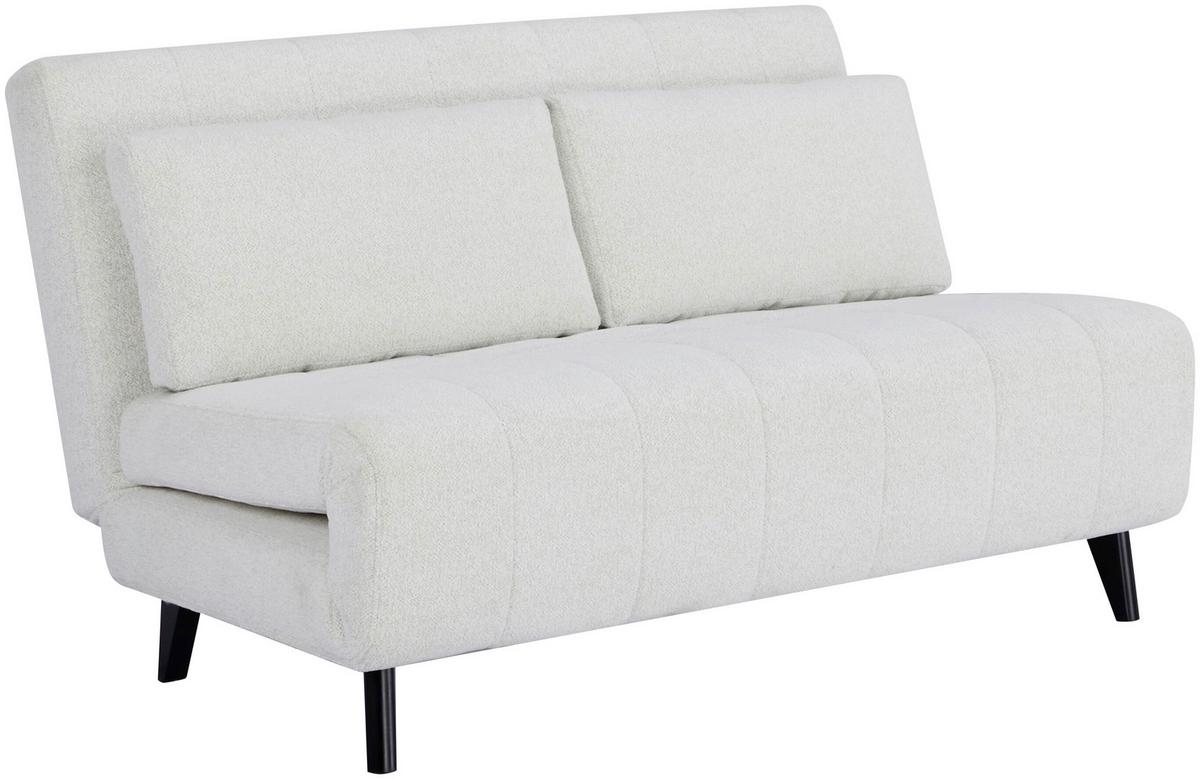 SOFA Z FUNKCJĄ SPANIA ALEKSA - biały/czarny, Design, drewno/tkanina (143/82/88cm) - Carryhome
