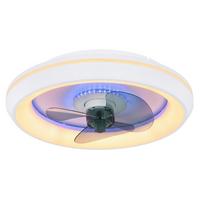 Stropni Ventilator 03631 Joey - siva/bela, Basics, kovina/umetna masa (45/13cm) - Globo