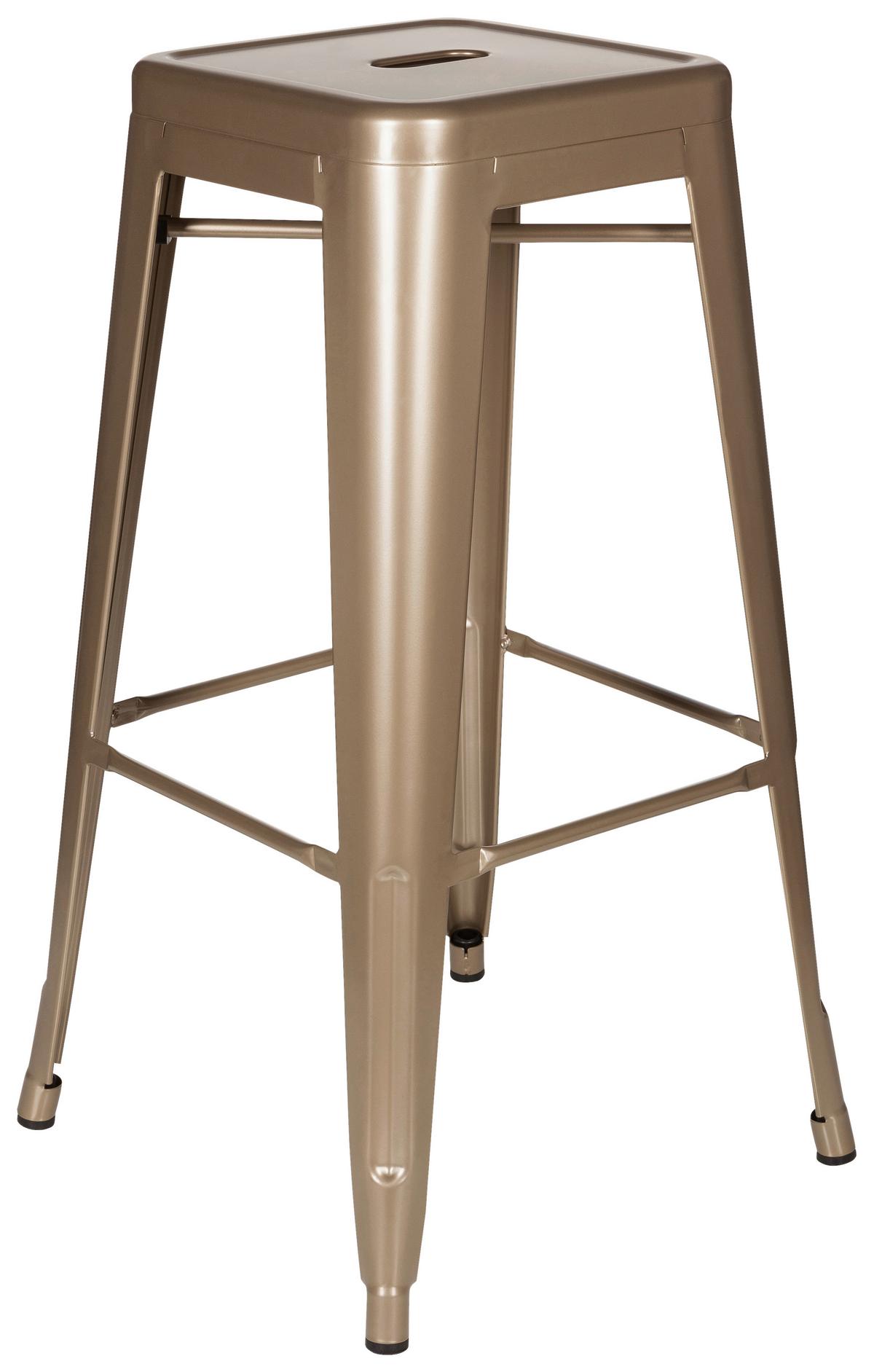 Barski Stol Vantaggio High, Barva Šampanjca - barve šampanjca, Basics, kovina (44/77/44cm) - MID.YOU