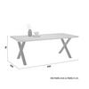 Esstisch Oak Wildeiche massiv ca. 200x100x76cm - vildek/svart, Natur, metall/trä (200/100/75cm) - Zandiara