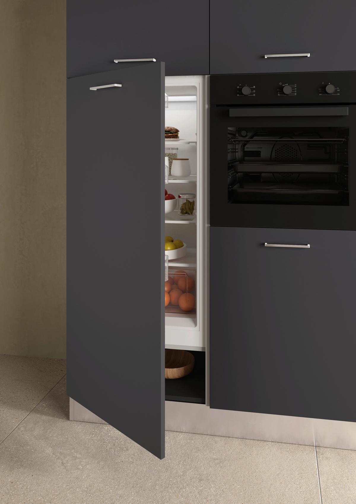 Küchenblock Freia 315 m. Geräten Grau/Walnussfarben - Walnussfarben/Alufarben, LIFESTYLE, Holzwerkstoff/Kunststoff (315cm) - MID.YOU