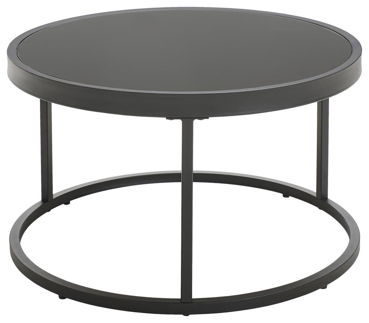ZESTAW STOLIKÓW KAWOWYCH SEATTLE - kolor dębowy/czarny, Design, materiał drewnopochodny/metal (65-80/65-80/38-40cm) - MID.YOU