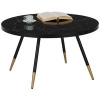 Măsuță de cafea ALAN - arămiu/auriu, Modern, sticlă/metal (80/80/45cm) - Modern Living