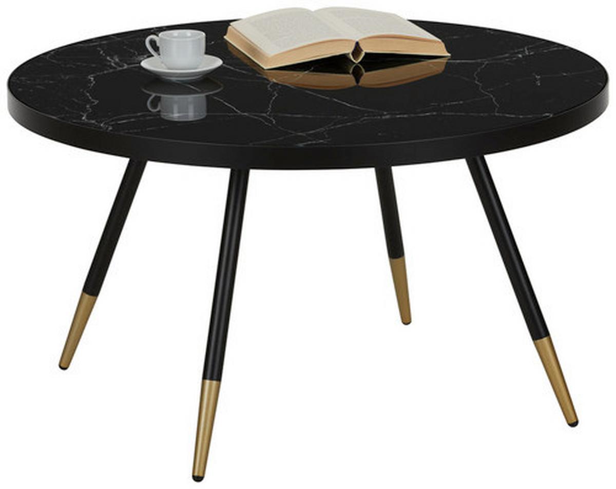 Măsuță de cafea ALAN - arămiu/auriu, Modern, sticlă/metal (80/80/45cm) - Modern Living