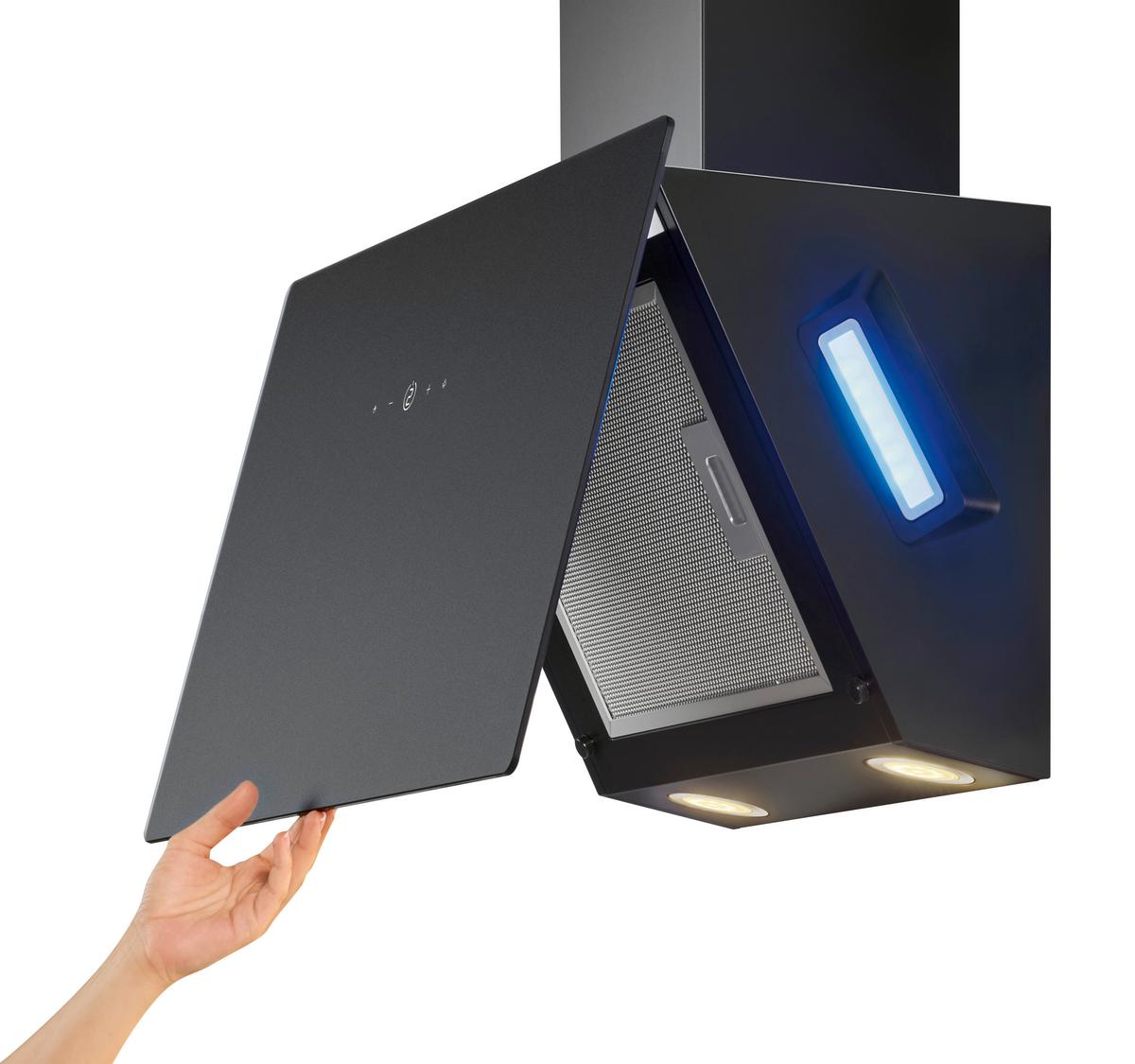 OKAP KUCHENNY DU 7611 G - czarny, Basics, metal/szkło (60/111,6/29,6cm) - Bomann