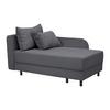 Liege Nova Dunkelgrau - Dunkelgrau/Schwarz, MODERN, Holz/Textil (85/62/145cm) - Mömax