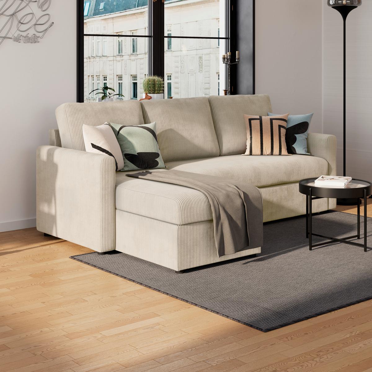 Coltar PARIS - bej, Basics, lemn/metal (215/145cm)