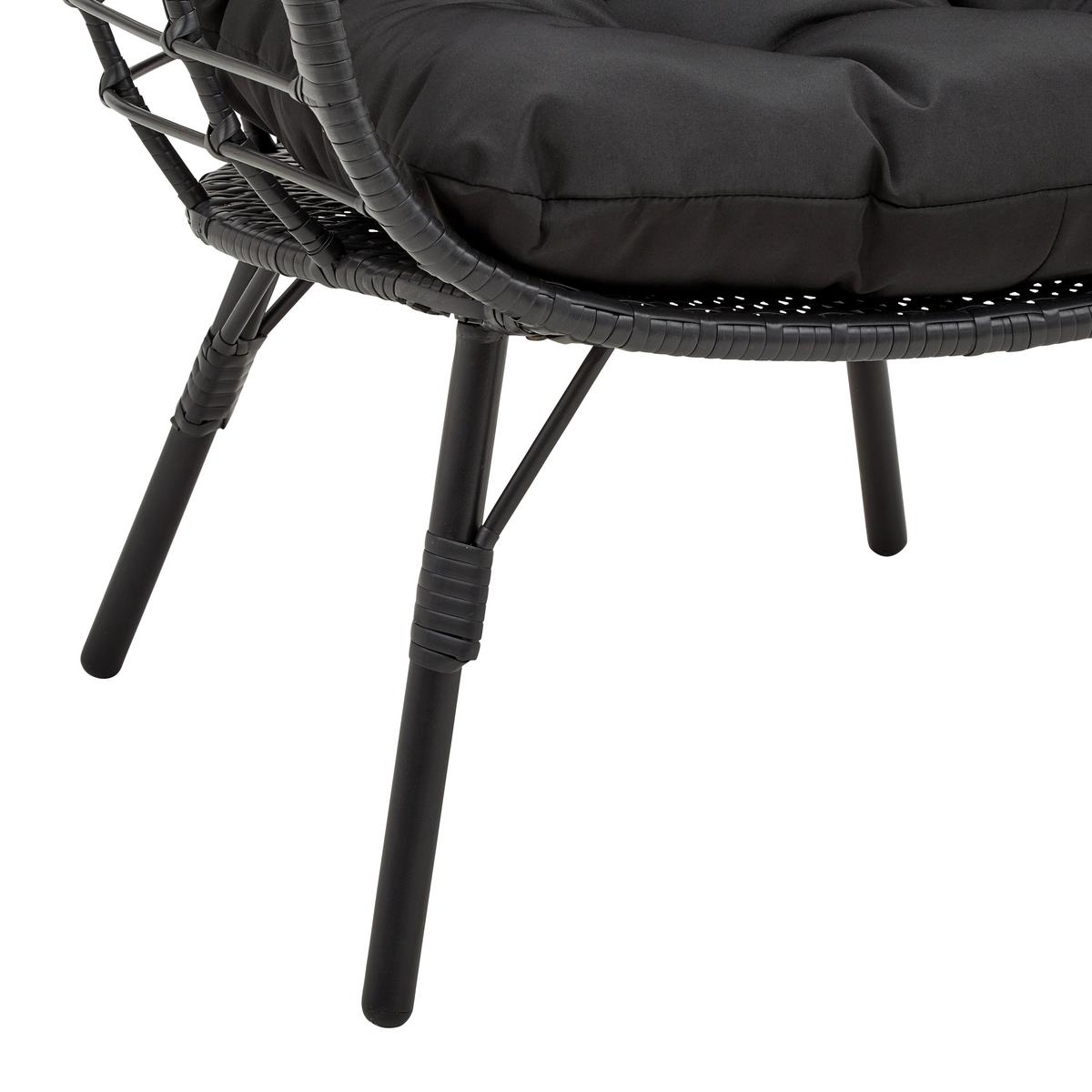 Kerti Relax Szék Nara - fekete, Modern, textil/fém (77/145/67cm) - Bessagi Garden