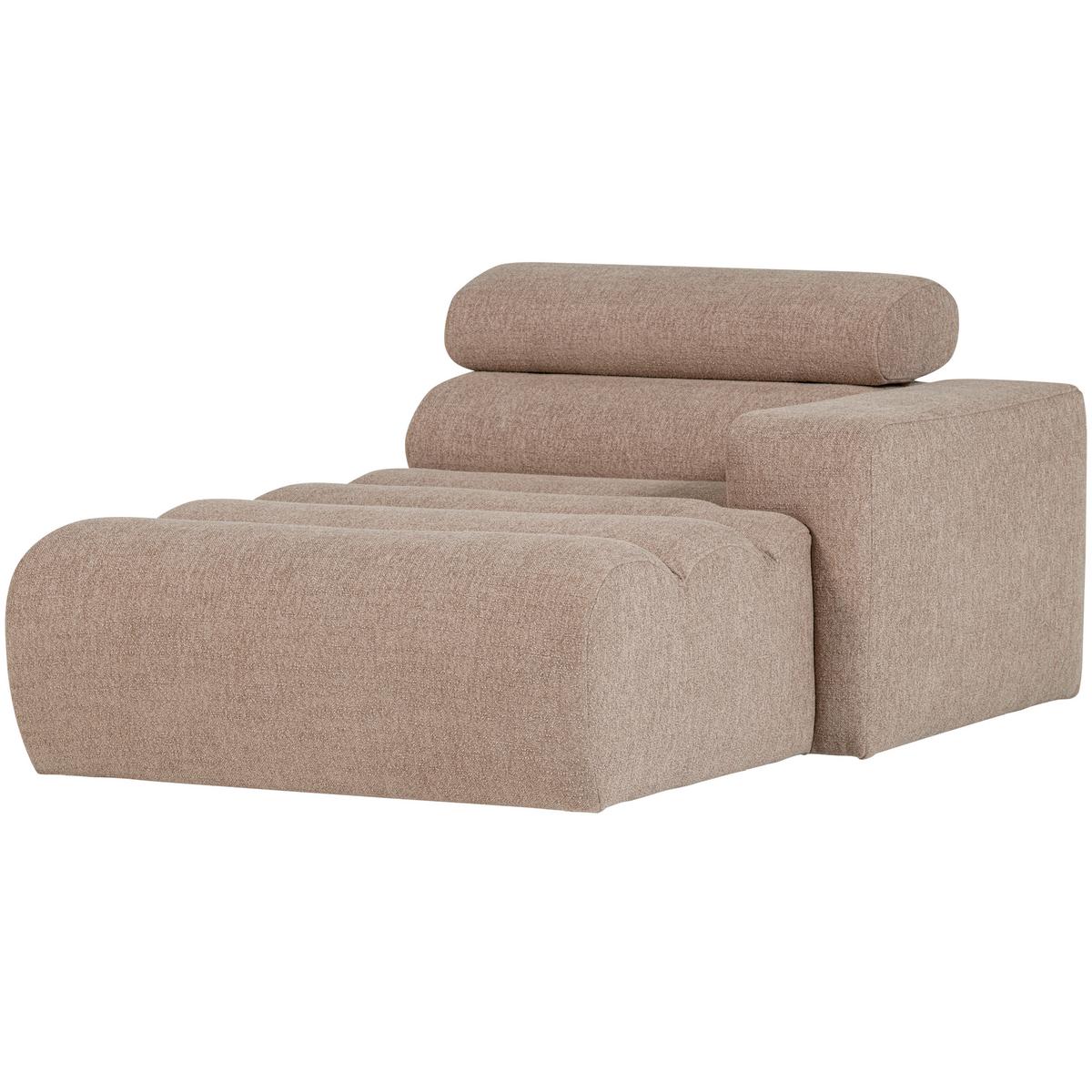 Sofaelement Novi Taupe B: 173cm - Taupe/Schwarz, Design, Kunststoff/Textil (173/86/109cm) - Livetastic