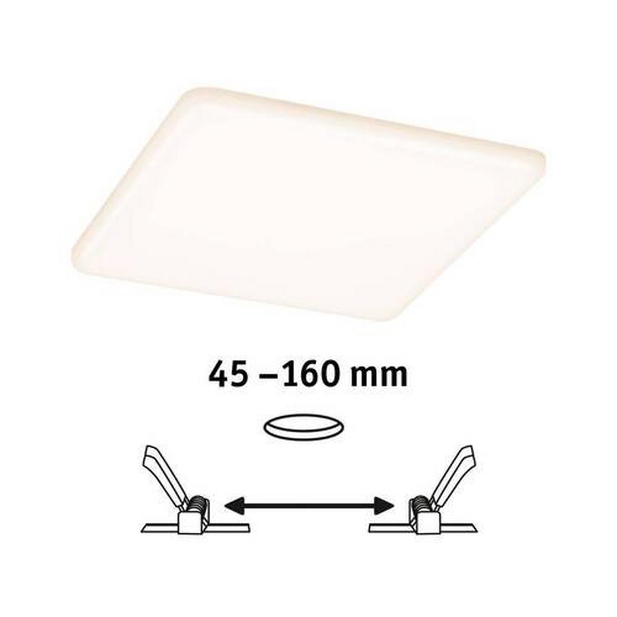 LED-Paneel Veluna VariFit in Weiß max. 17 Watt - Weiß, Design, Kunststoff (18,5/18,5cm) - Paulmann