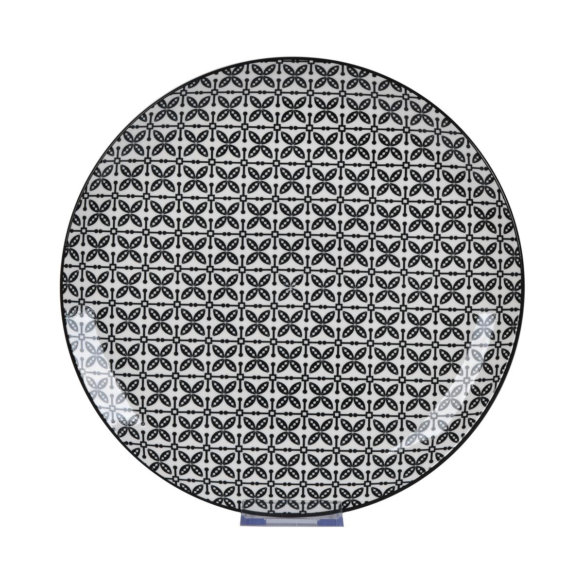 Farfurie întinsă Shiva - alb/negru, Lifestyle, ceramică (27/2,5cm) - Mömax