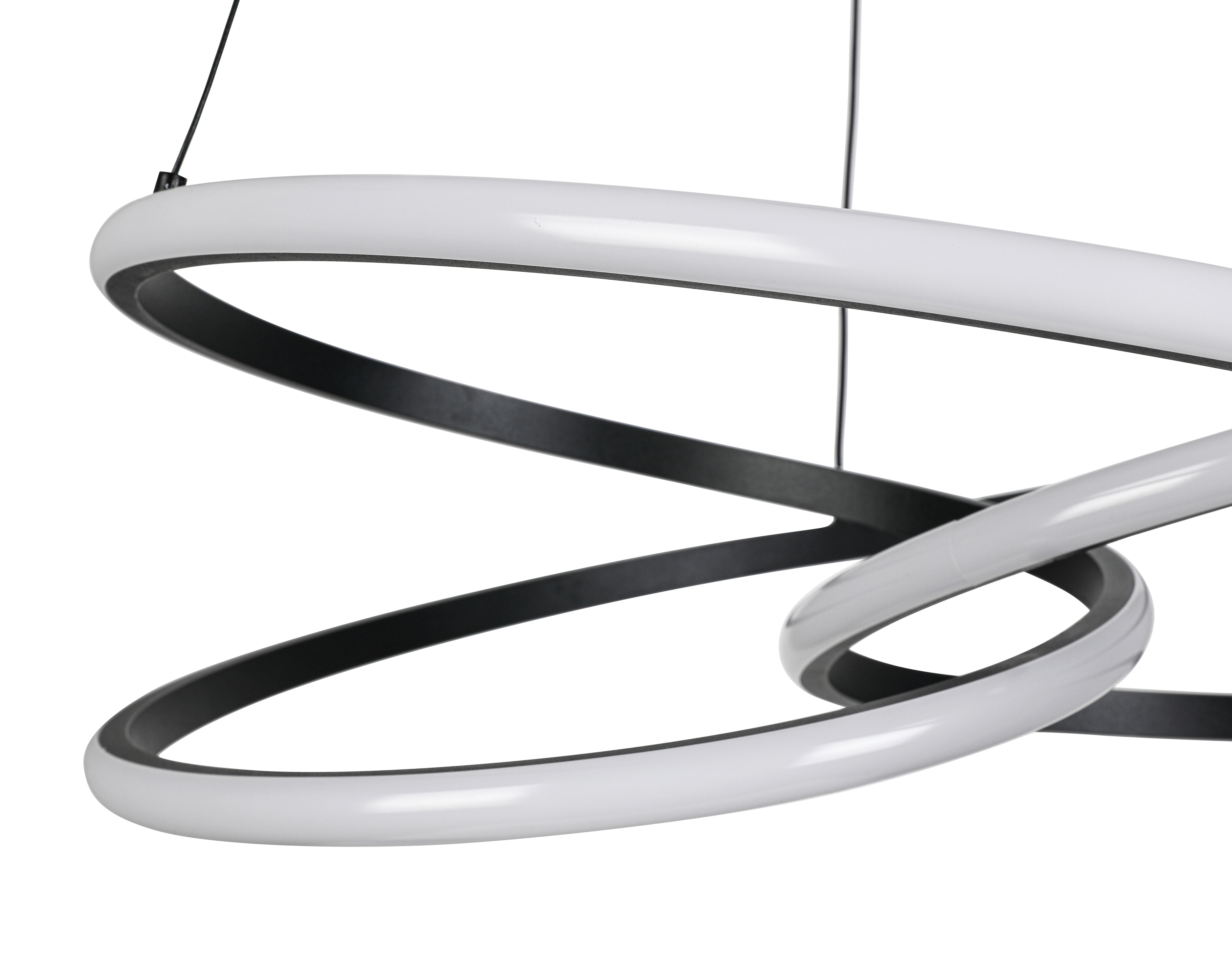 LED-HÄNGLAMPA MOFER -AKT- - svart, Modern, metall/plast (50/12/120cm) - Premium Living