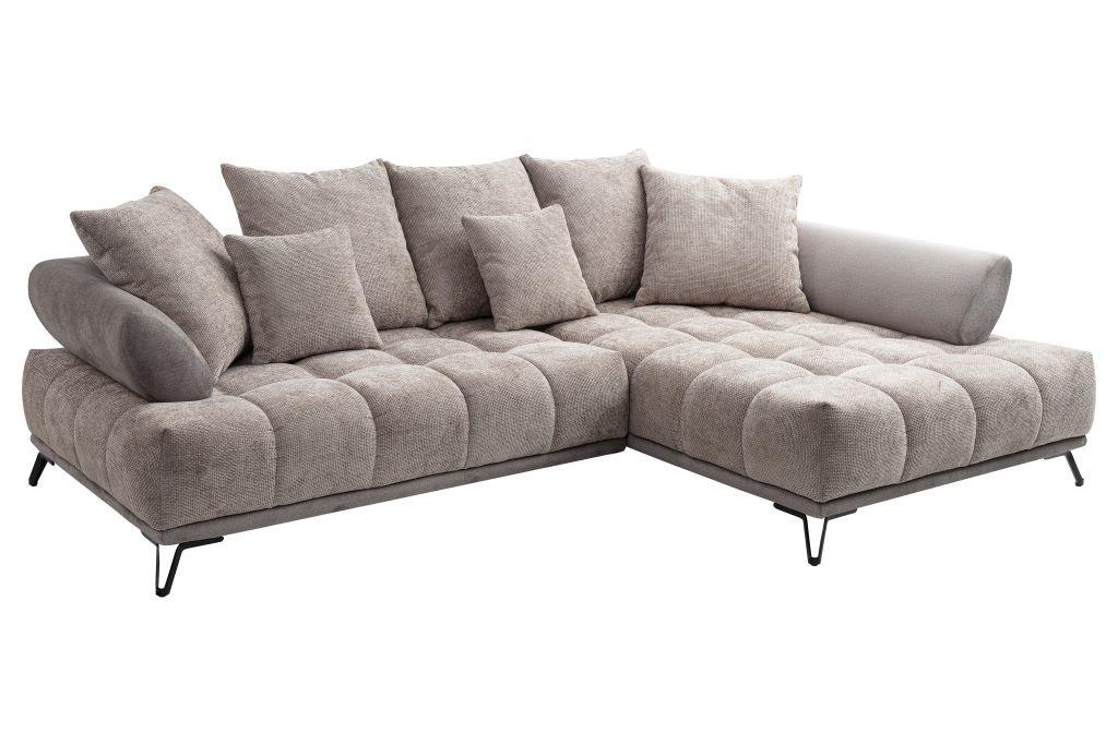 Kutna Garnitura Largo N - crna/taupe, Moderno, tekstil/metal (262/184cm) - Modern Living