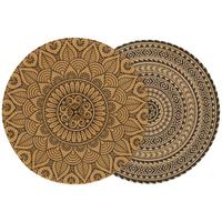 Tischset Leila Braun/Schwarz diversen Designs - Schwarz/Braun, Lifestyle, Textil (38cm)