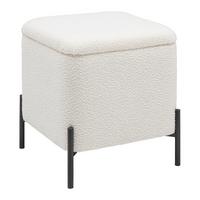 Hocker Mixo Weiß - Schwarz/Weiß, MODERN, Holzwerkstoff/Textil (43cm) - Mömax