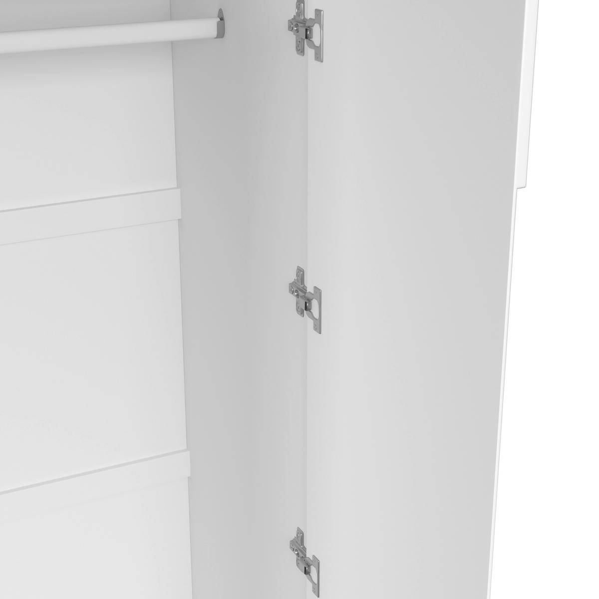 Ruhásszekrény Marlo - fehér, Modern, faalapú anyag/fa (148/223/60cm) - Bessagi Home