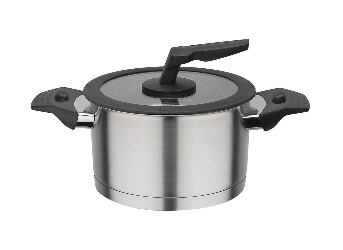 Set Posod Apart, 4-Delni - barve nerjavečega jekla/prozorno, Basics, kovina/steklo - GSW