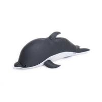 Schwimmtier Delfin Dunkelgrau - Dunkelgrau, KONVENTIONELL, Textil (40/102/36cm)