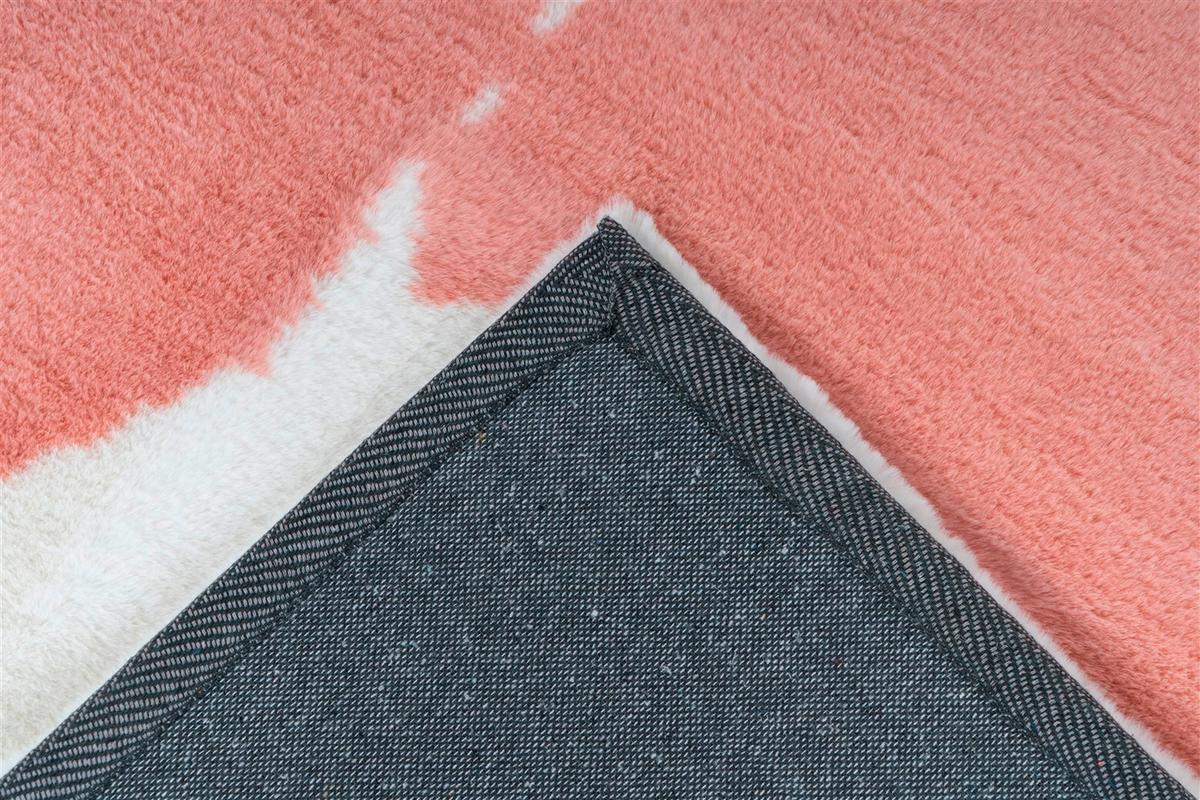 HOCHFLORTEPPICH RABBIT ANIMAL - Weiss/Rosa, Konventionell, Textil (160/230cm) - Kayoom