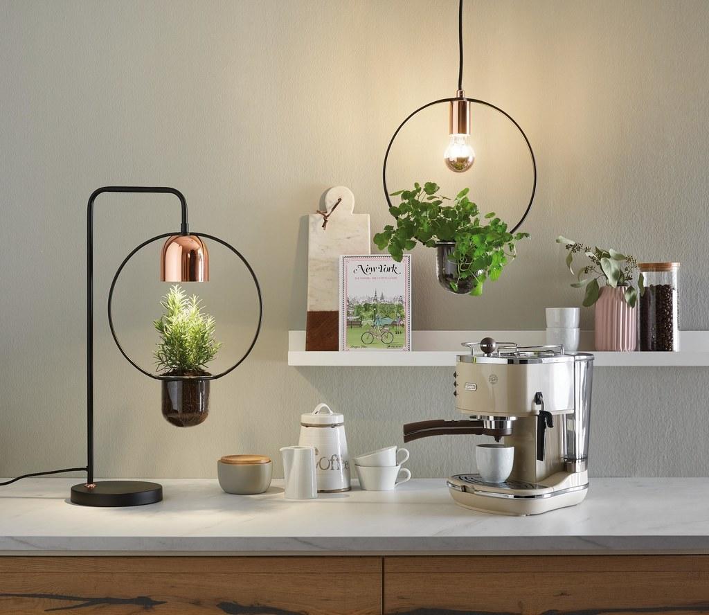 Hängeleuchte Noerdic Tasja max. 20 Watt - Schwarz/Kupferfarben, Design, Glas/Metall (30cm) - Paulmann