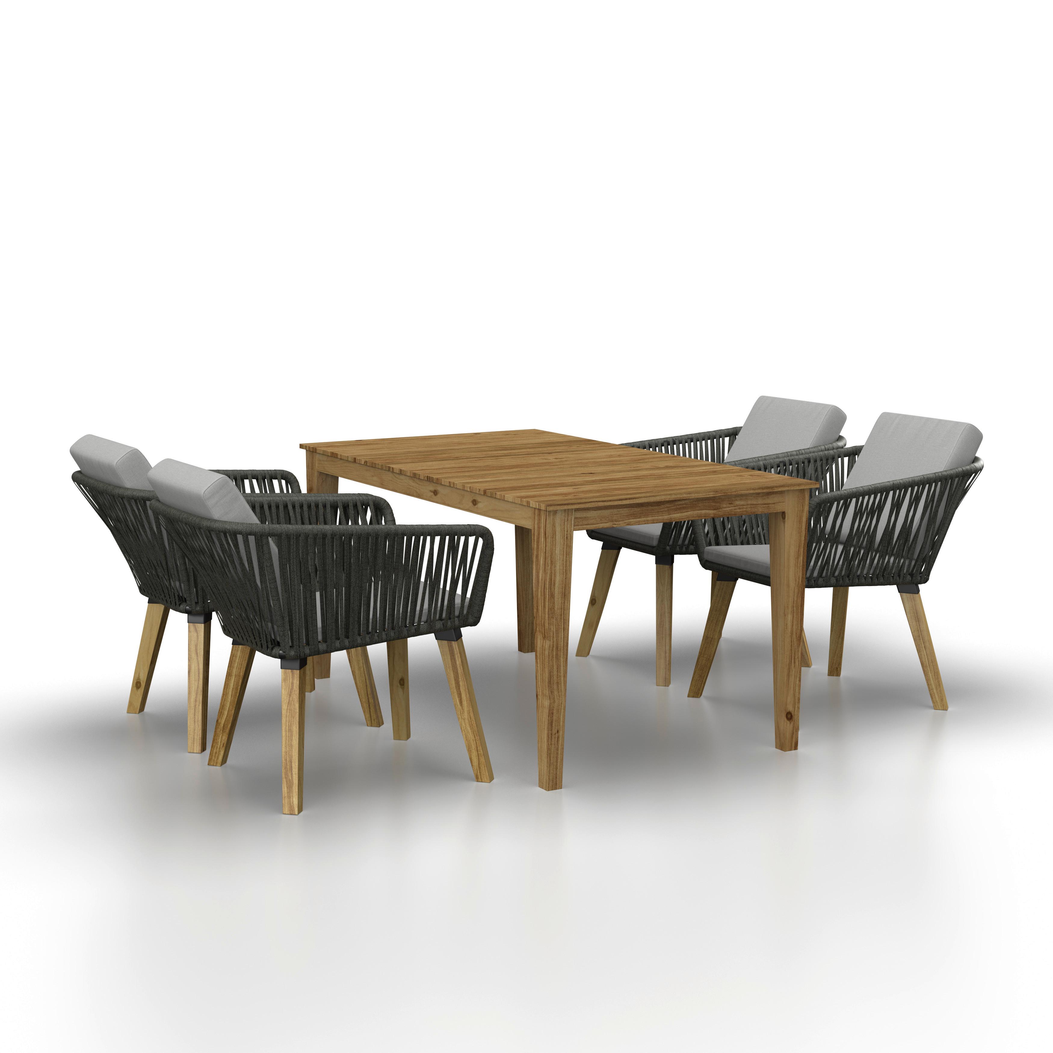 Set grădină Viola - culoare lemn acacia, Modern (160/76/90cm) - Bessagi Garden