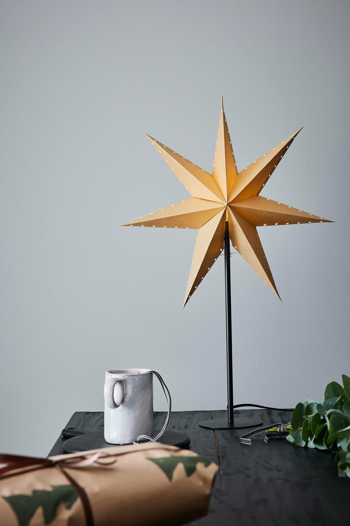 Dekostern Lively Table Star Goldfarben max. 6 Watt - Goldfarben, Basics, Papier (16/45/65cm) - Markslöjd