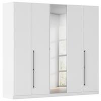 Kleiderschrank Safari Weiß - Weiß/Grau, KONVENTIONELL, Holzwerkstoff/Metall (226/210/54cm) - Based