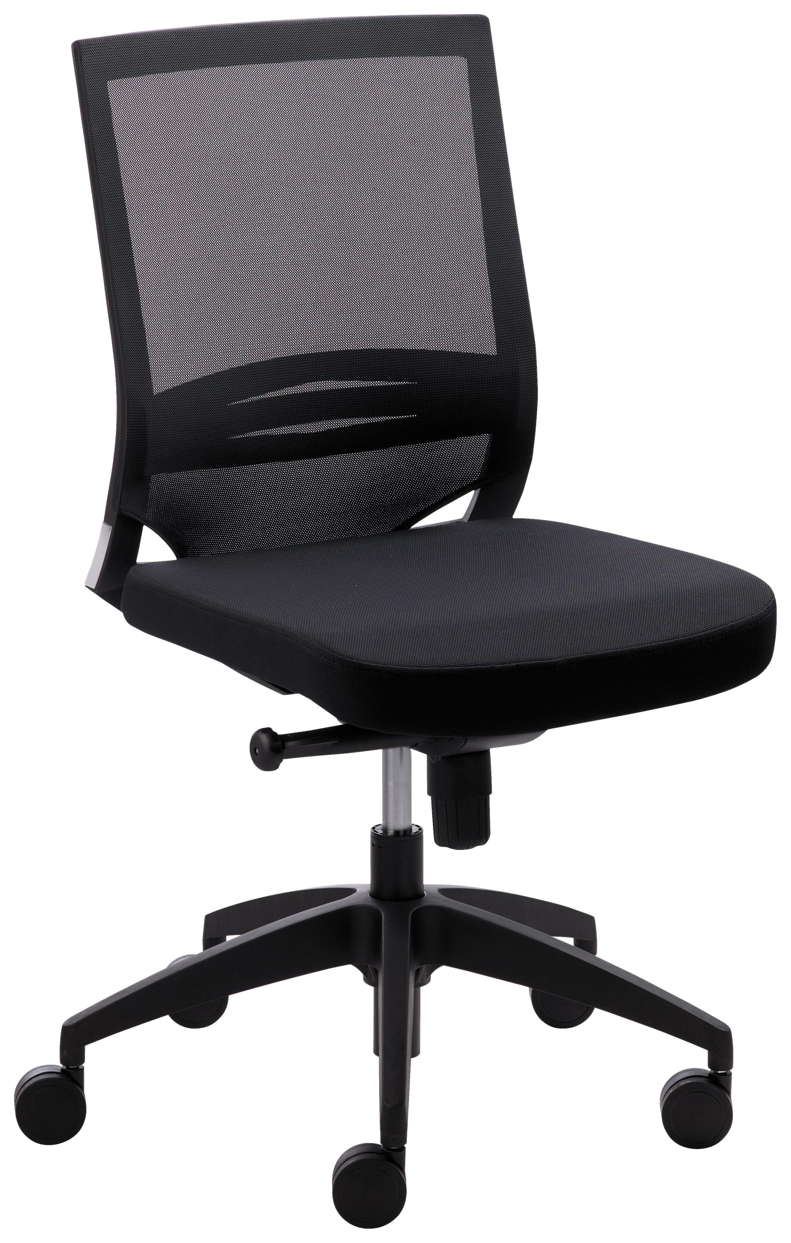 Drehstuhl My Optimax ca. 65x94-106 cm Schwarz - Schwarz, MODERN, Holz/Kunststoff (65/94-106/60cm) - MID.YOU