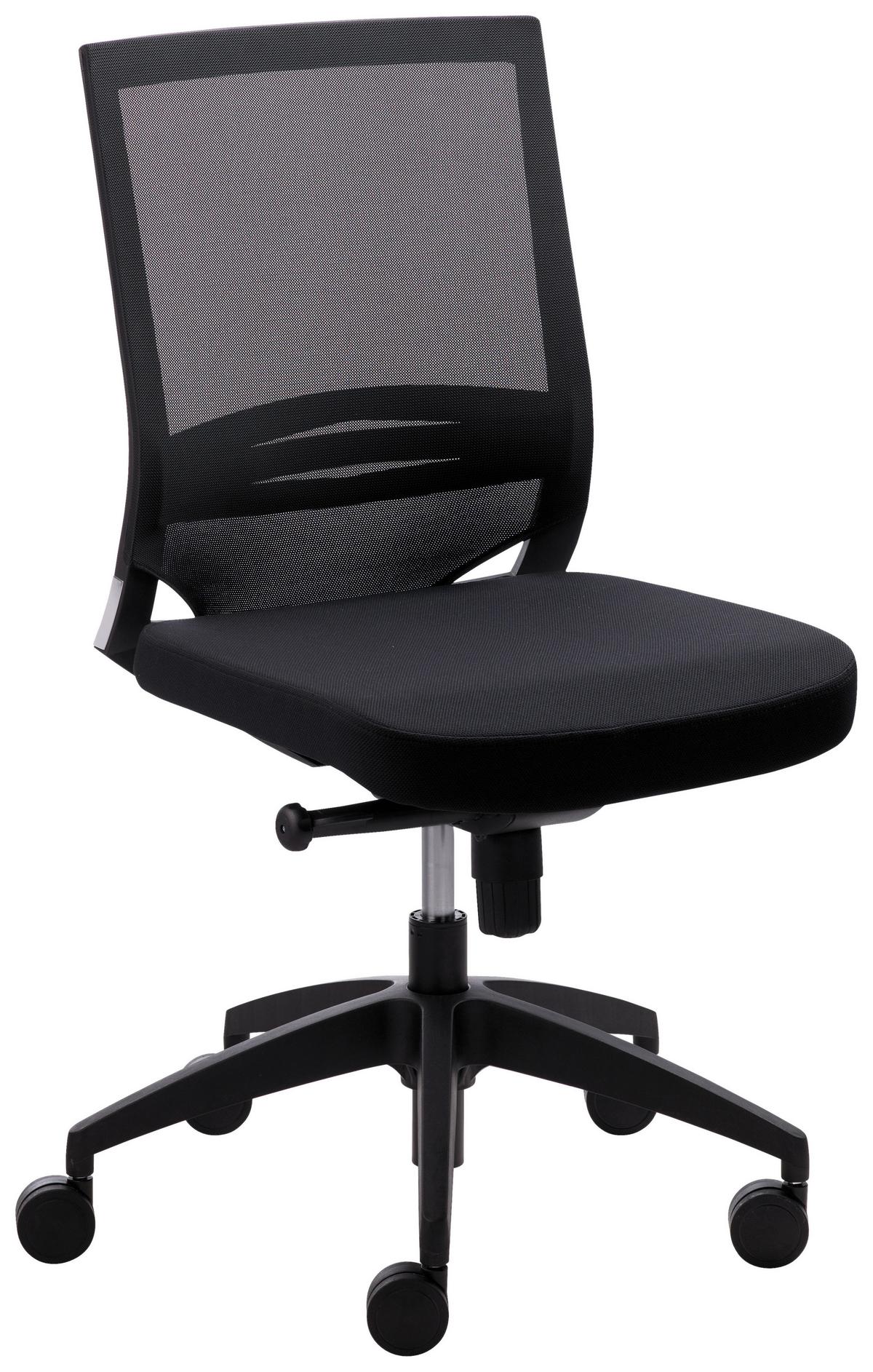 Drehstuhl My Optimax ca. 65x94-106 cm Schwarz - Schwarz, MODERN, Holz/Kunststoff (65/94-106/60cm) - MID.YOU