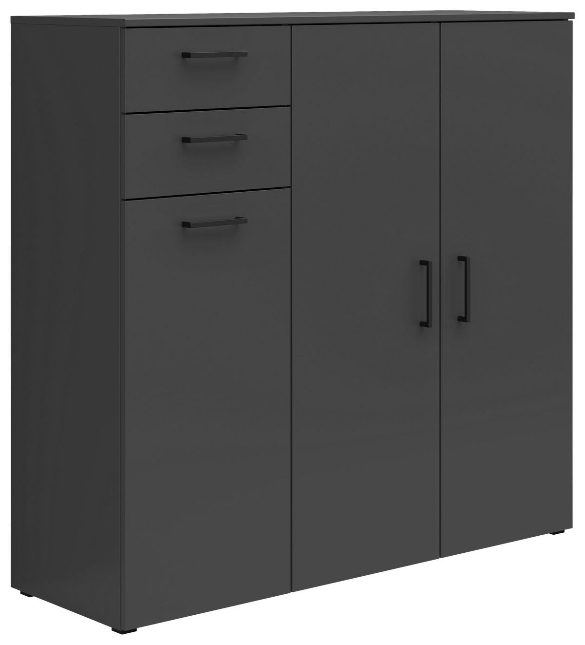 Kommode Multistauraum Graphitfarben - Anthrazit/Graphitfarben, MODERN, Holzwerkstoff/Kunststoff (120cm) - Mömax