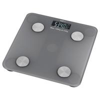 Personenwaage Maxxmee in Grau - Grau, Design, Glas/Kunststoff (28/2,5/28cm)