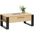 Couchtisch in Eichefarben - Eichefarben/Schwarz, LIFESTYLE, Holzwerkstoff (110/44,5/60cm) - Zandiara Couchtisch in Eichefarben - Eichefarben/Schwarz, LIFESTYLE, Holzwerkstoff (110/44,5/60cm) - Zandiara