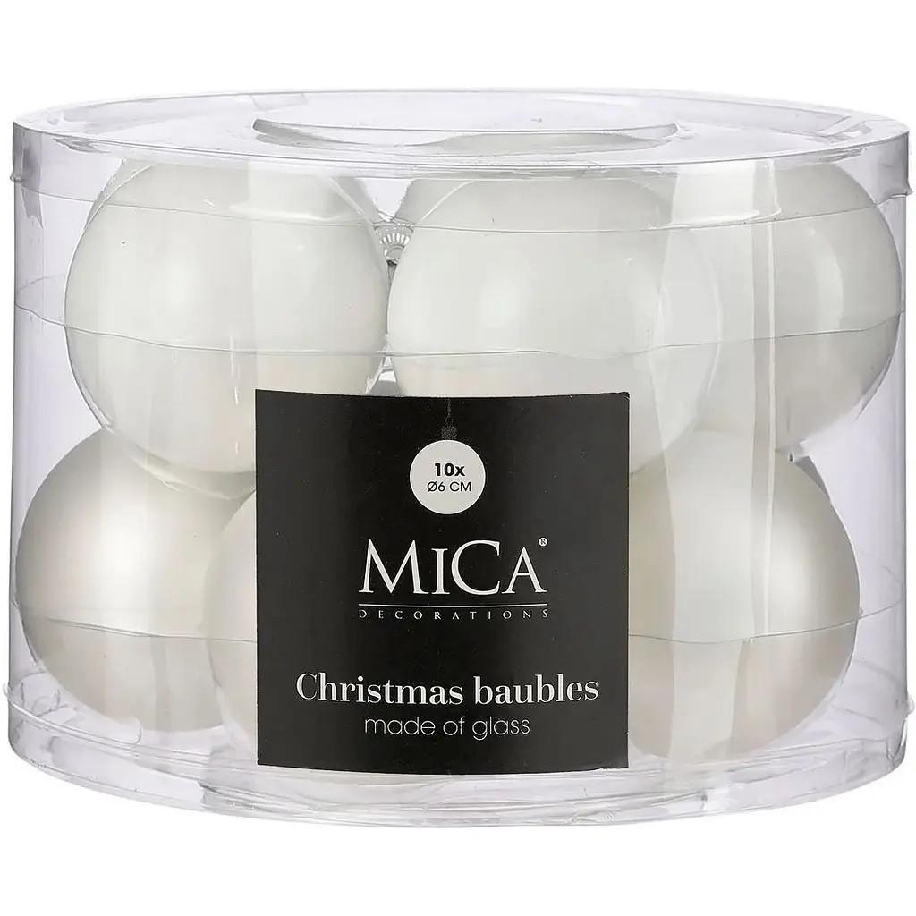 Set Kroglic Za Božično Jelko Snow White- 10 Delni Set - Moderno (6cm) - Mömax
