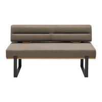 Sitzbank Canon Hellbraun - Hellbraun/Schwarz, KONVENTIONELL, Holz/Textil (160/85/60cm) - Based