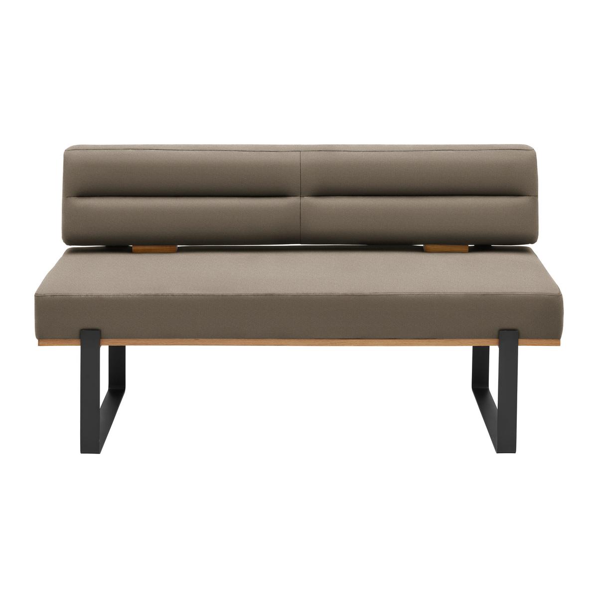 Sitzbank Canon Hellbraun - Hellbraun/Schwarz, KONVENTIONELL, Holz/Textil (160/85/60cm) - Based