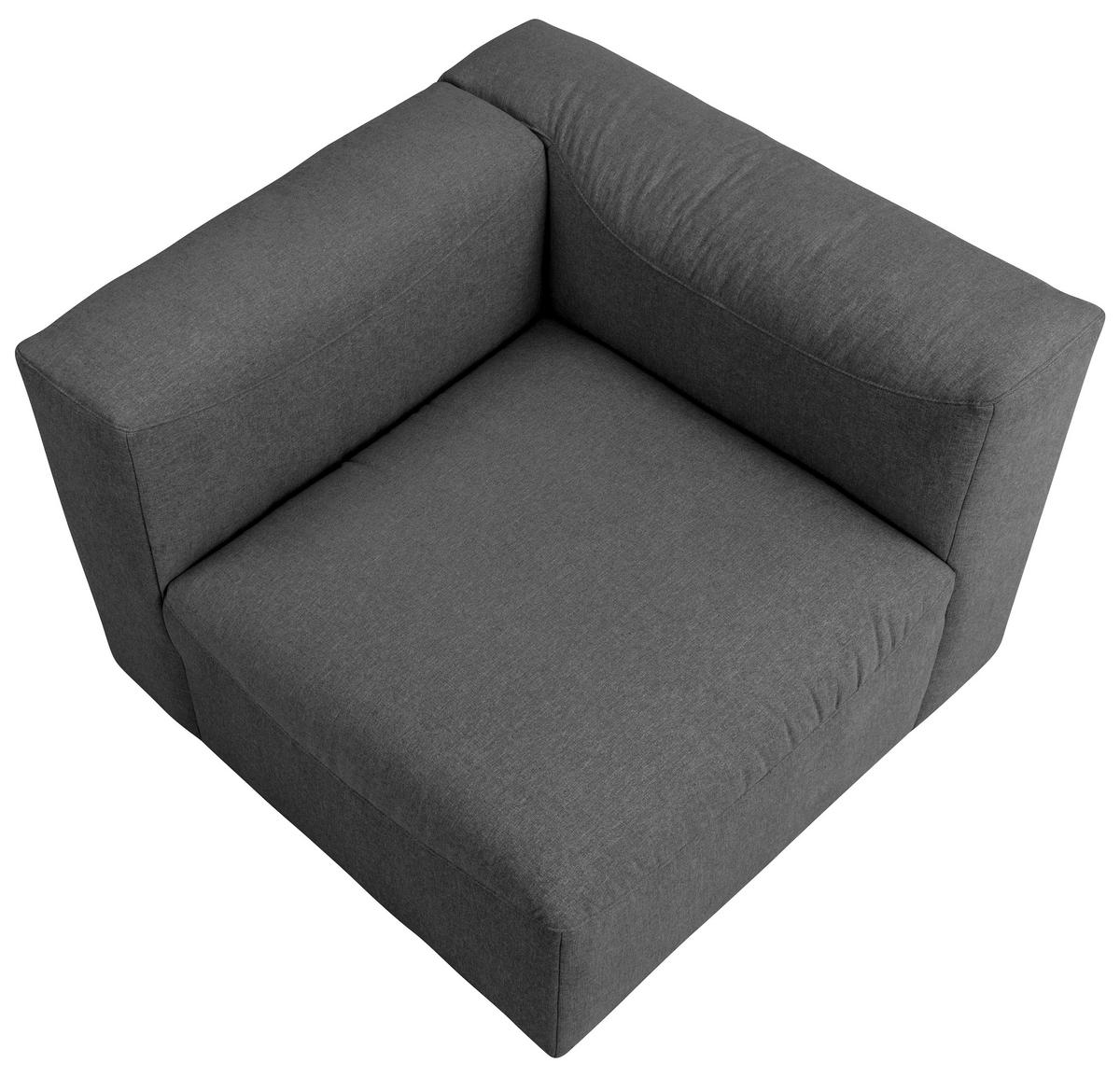 SOFAELEMENT LENA - Anthrazit, Design, Kunststoff/Textil (100/73/100cm) - Max Winzer