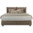 Boxspringbett in Beige ca. 180x200cm - Beige/Silberfarben, Kunststoff/Textil (180/200cm) - Premium Living Boxspringbett in Beige ca. 180x200cm - Beige/Silberfarben, Kunststoff/Textil (180/200cm) - Premium Living