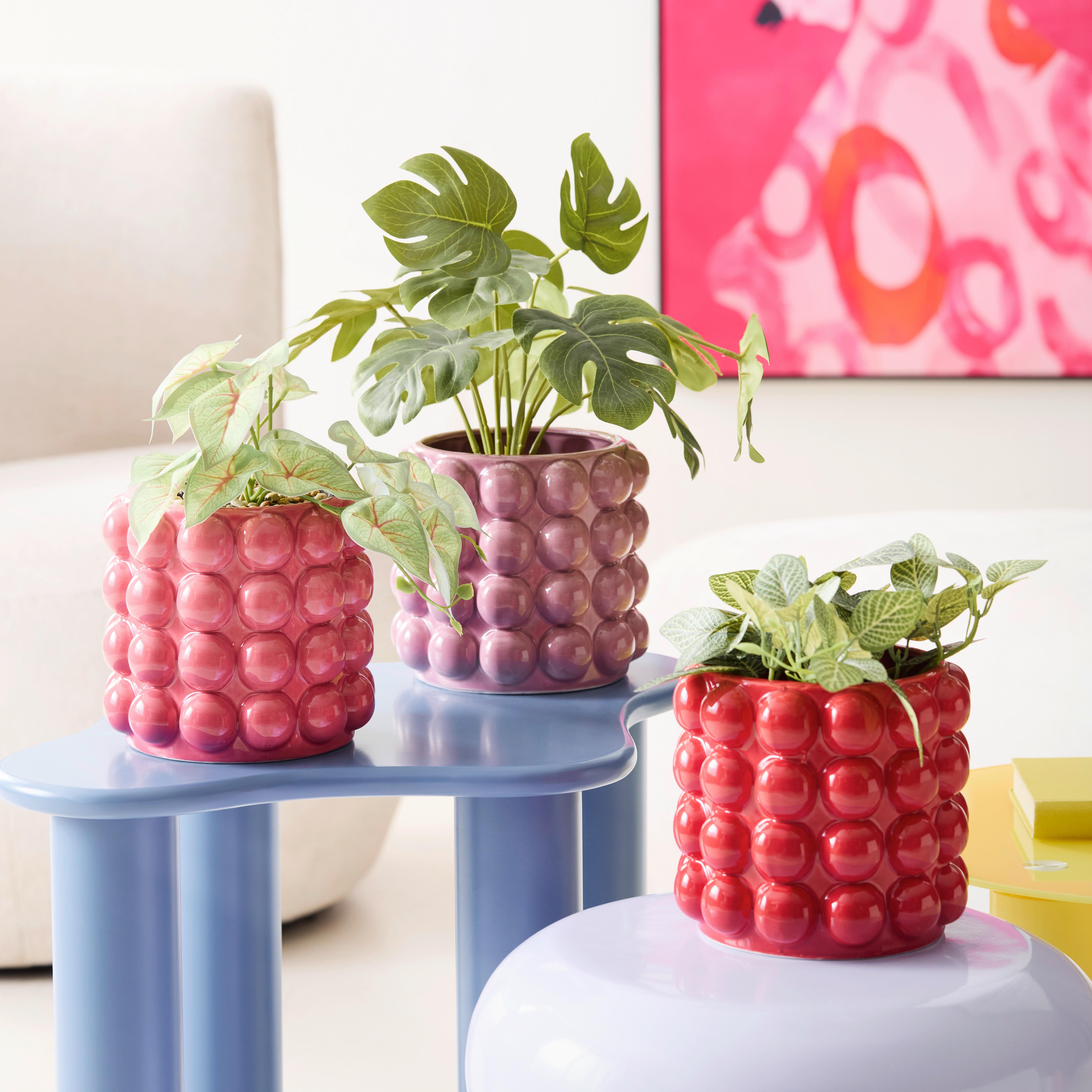 Blumentopf Holly Flieder - Flieder, MODERN, Keramik (15/15/15cm) - Mömax