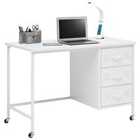Schreibtisch Metallica Weiß - Schwarz/Weiß, MODERN, Kunststoff/Metall (110/75/55cm) - Mömax