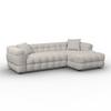 Wohnlandschaft Magda Bouclé Greige - Greige/Beige, MODERN, Holz/Kunststoff (268/157cm) - Bessagi Home